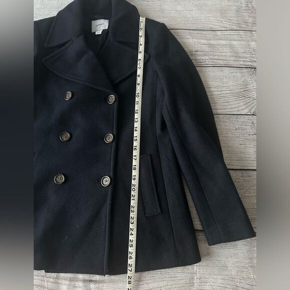 Old Navy wool blend navy blue pea coat size small - Picture 11 of 11